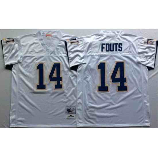 Mitchell And Ness 1994 Chargers #14 Dan Fouts white Throwback Stitched NFL Jersey